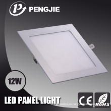 Zhongshan Factory Indoor 12W Square Slim LED Panel iluminación del panel